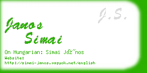 janos simai business card